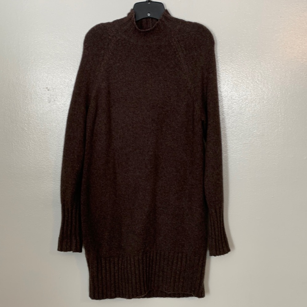 Express Long Sleeve Sweater Dress in Dark Brown